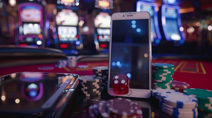 Mobile phone screen showing low-data mode indicator and live roulette table feed